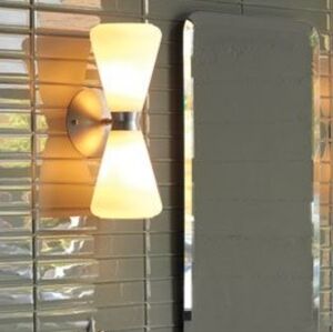 Rejuvenation Gemini MCM Retro 2-Light Wall Sconce